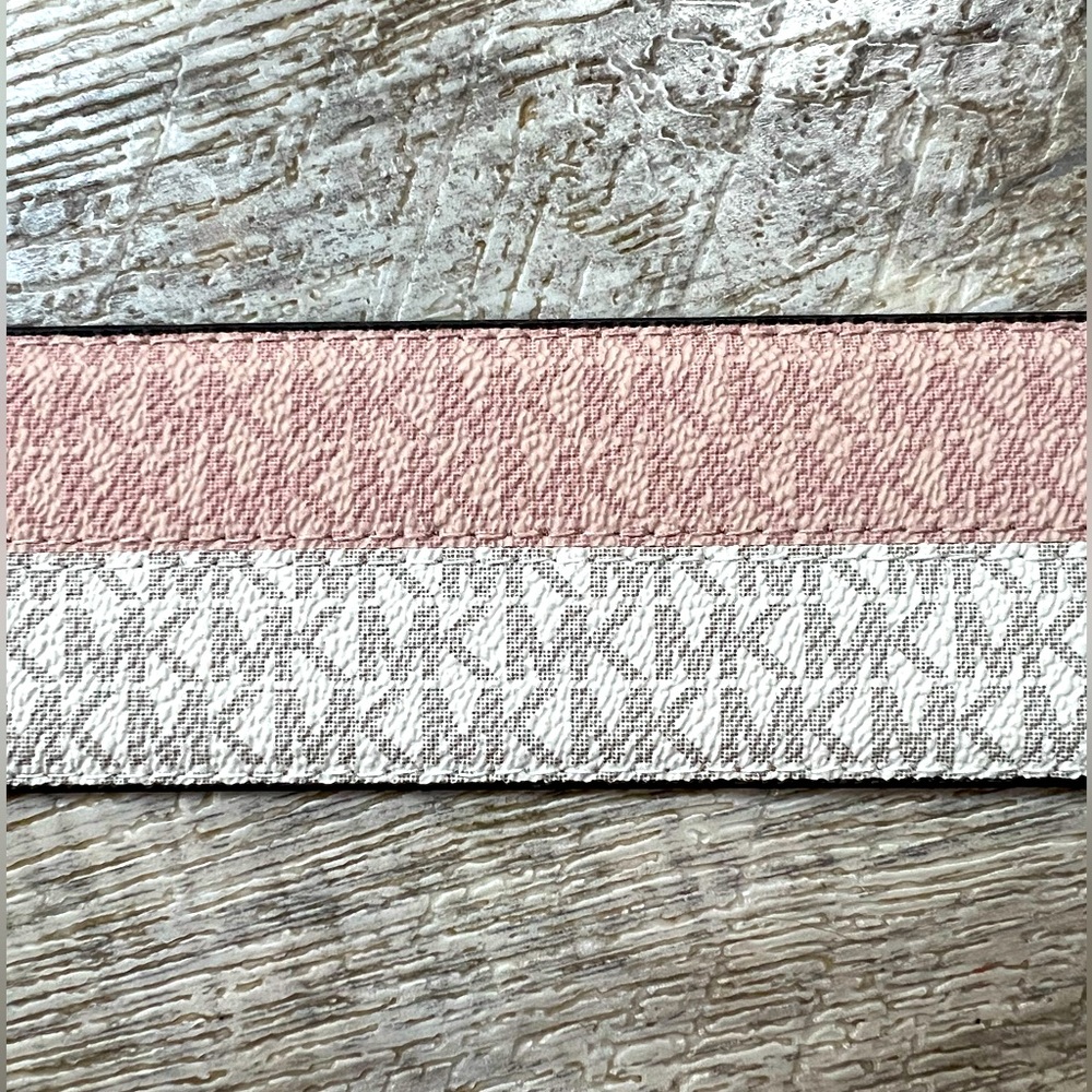 Michael Kors wide pink and white belt - Picture 5 of 5